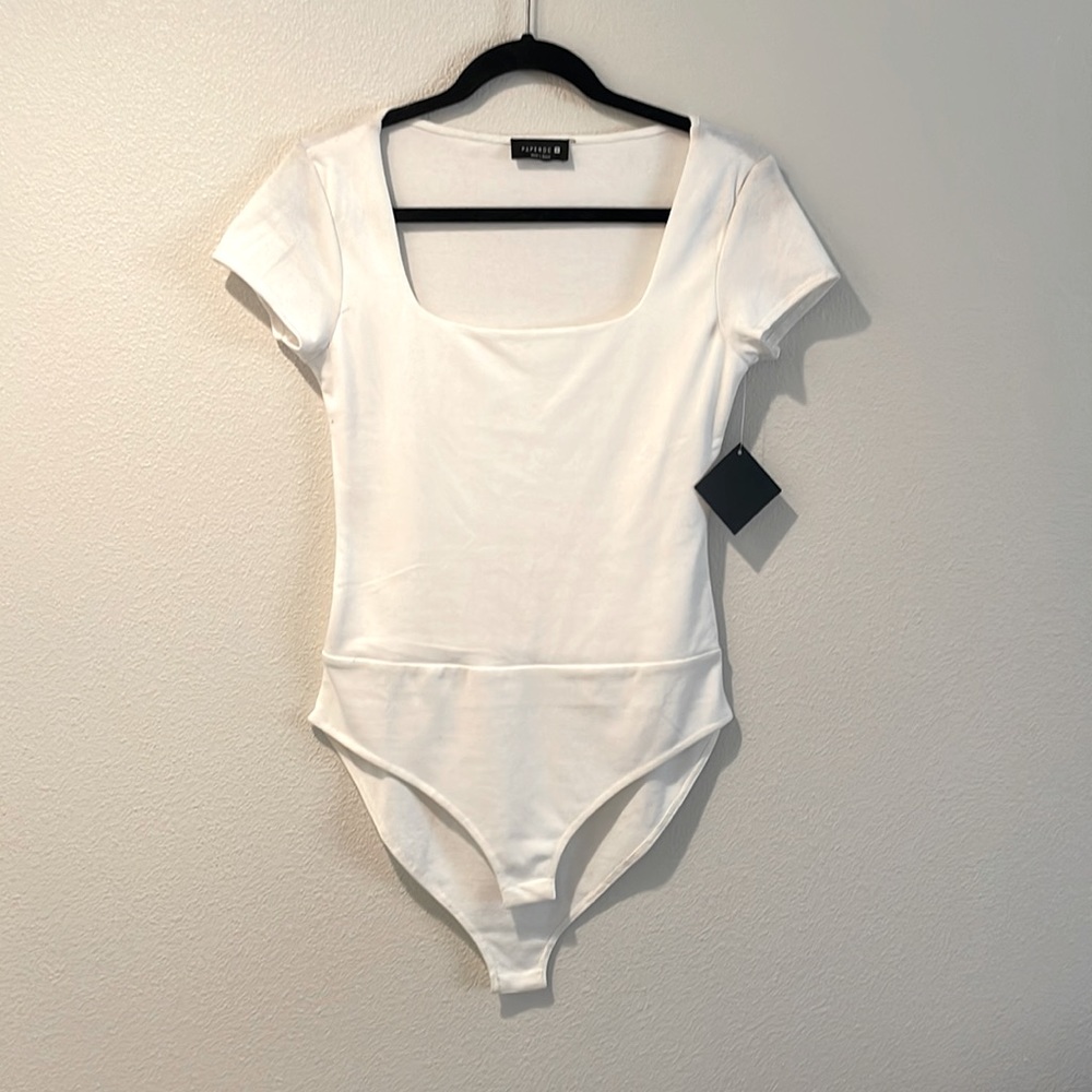White Paperoc bodysuit size M